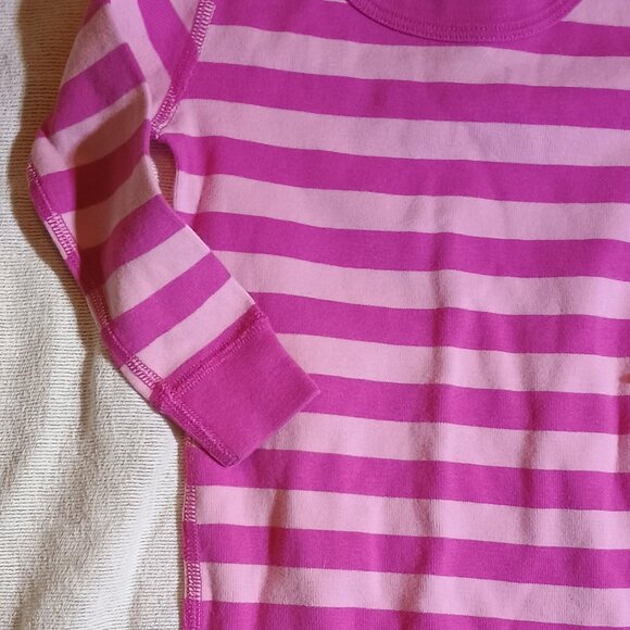 Hanna Andersson / Long Sleeve Rugby Shirt / Girls / 2T / Pink / Striped Preowned - Picture 4 of 6